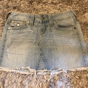 True Religion jean miniskirt